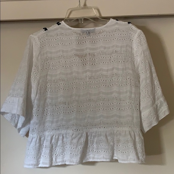 Anthropologie Nu Construction Porto Eyelet Top - Picture 5 of 5